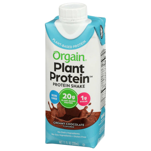 ORGAIN - Plant-Based Protein Shake Creamy Chocolate 11FO ( Pack of 12)