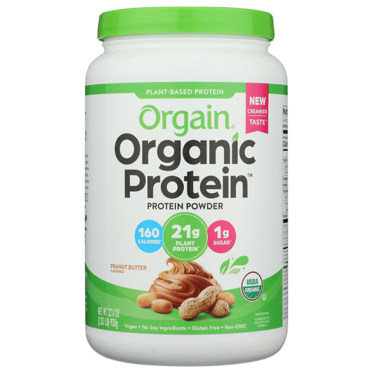 ORGAIN - Organic Peanut Butter Protein Powder 32.4OZ ( Pack of 1)