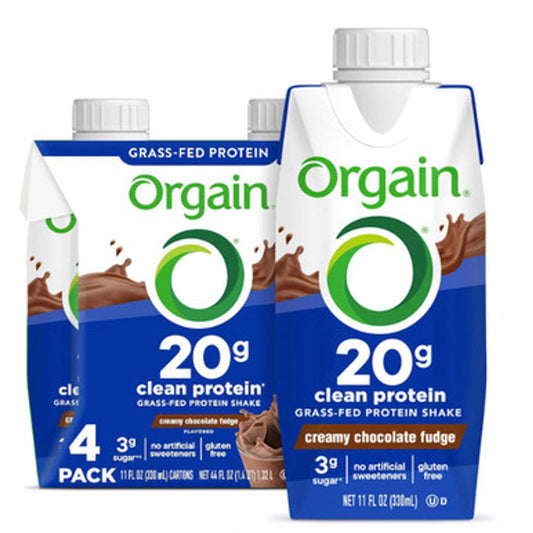 ORGAIN - Clean Protein Shake Creamy Chocolate Fudge 44FO ( Pack of 3)
