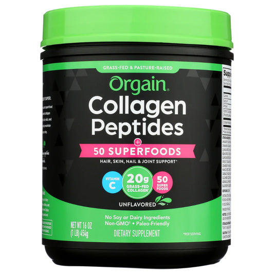 ORGAIN - Organic Collagen Superfood Powder Orgain 16OZ ( Pack of 1)