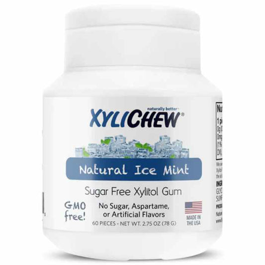 XYLICHEW - Ice Mint Sugar-Free Chewing Gum 60PC ( Pack of 4)