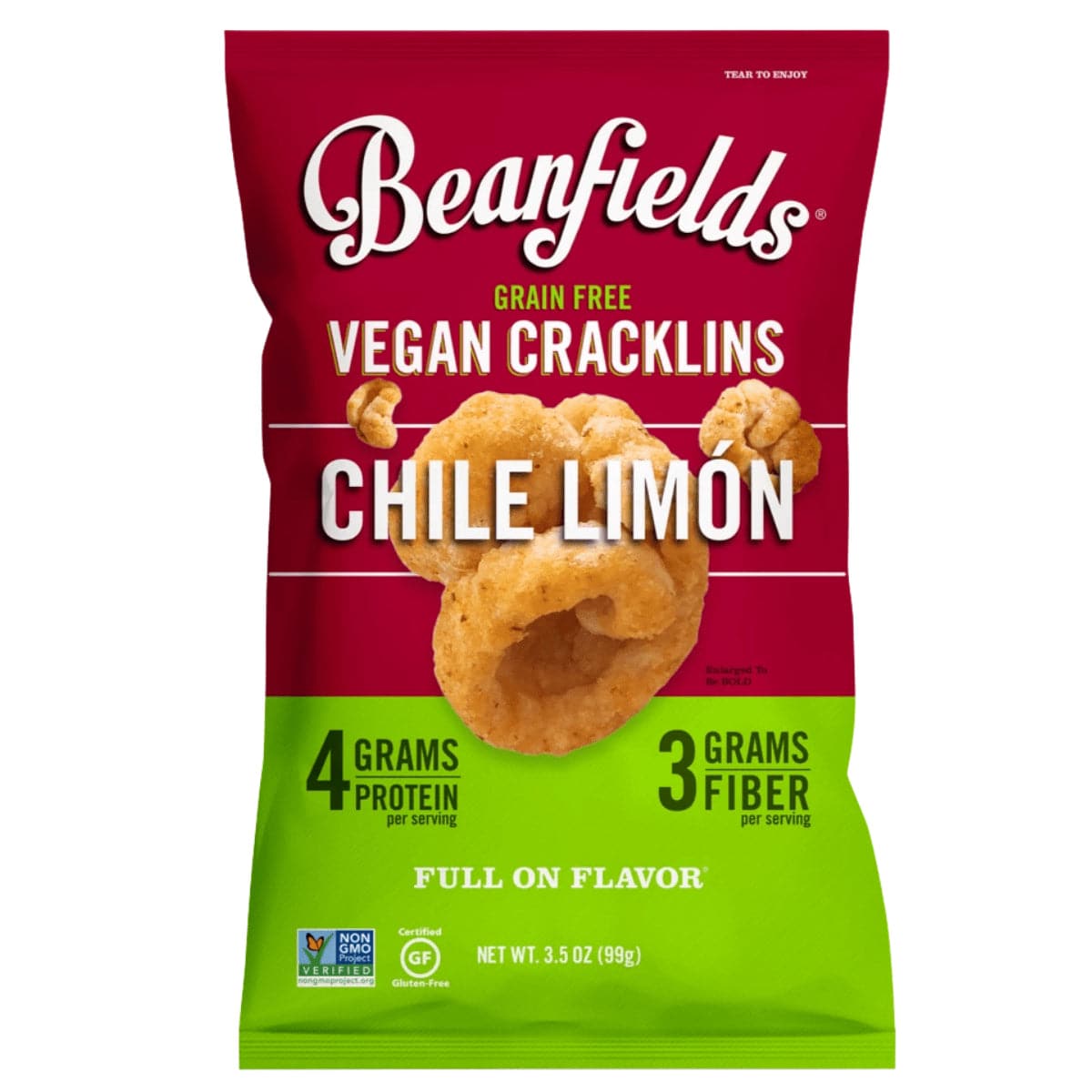 Beanfields Cracklins Chile & Lime, 3.5 oz
 | Pack of 6 - PlantX US