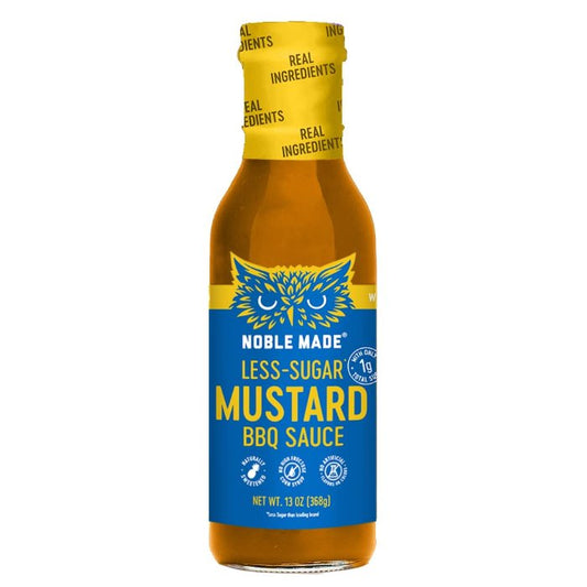 NOBLE MADE BY T - Mustard BBQ Sauce 12FO ( Pack of 6)