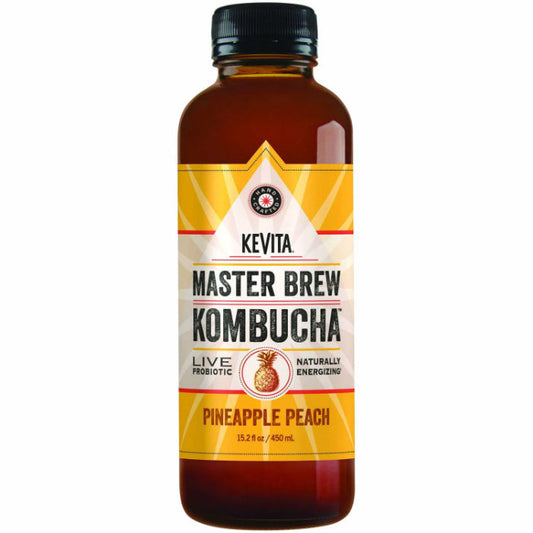 KEVITA - Master Brew Kombucha in Pineapple Peach 15.2fo, (Pack of - 6 )