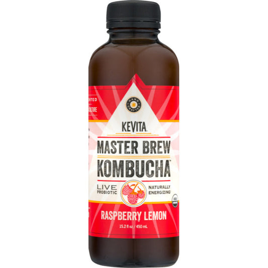 KEVITA - Master Brew Kombucha Raspberry Lemon 15.2fo, (Pack of - 6 )
