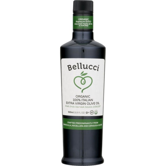 BELLUCCI PREMIU - Premium Extra Virgin Olive Oil Organic 500ML ( Pack of 6)