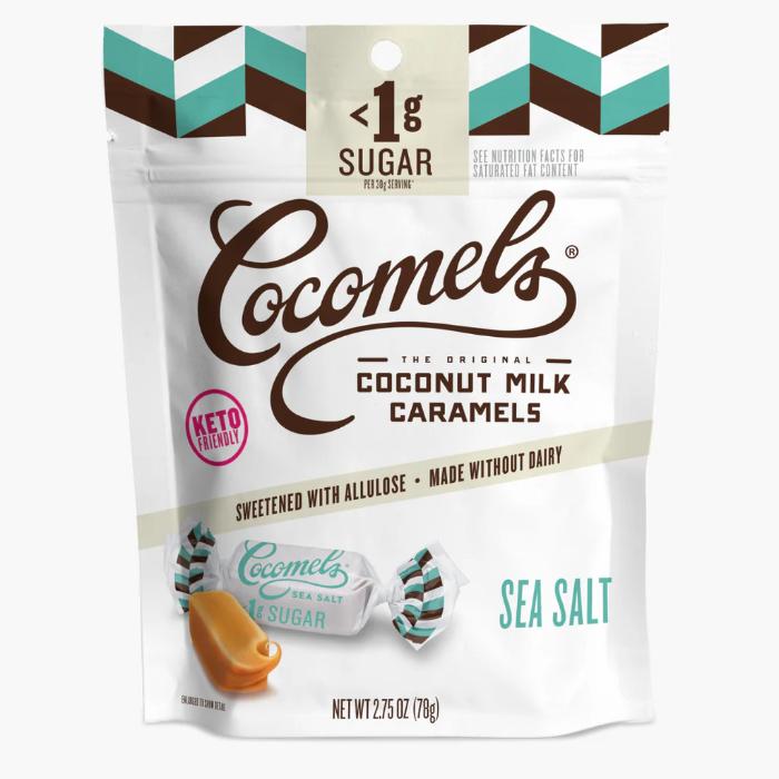 COCOMELS - Caramels Coconut Sea Salt Squares 1OZ ( Pack of 15)