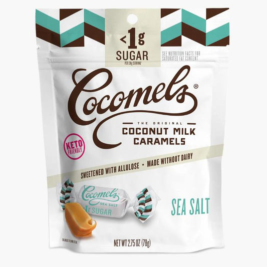 COCOMELS - Caramels Coconut Sea Salt Squares 1OZ ( Pack of 15)