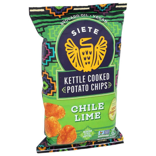 SIETE - Chili Lime Potato Chips 5.5OZ ( Pack of 6)
