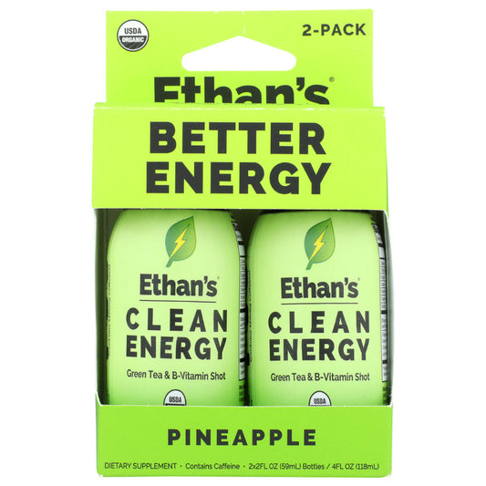 ETHANS - Pineapple Better Clean Energy Shot 2 Pack 4FO ( Pack of 1)