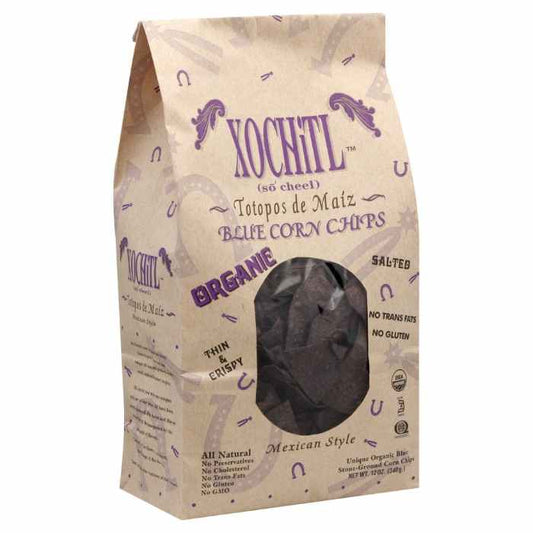 XOCHITL - Organic Blue Corn Chips 12OZ ( Pack of 10)