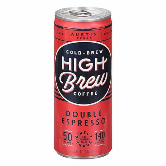 HIGH BREW - Double Espresso Coffee 8FO ( Pack of 12)
