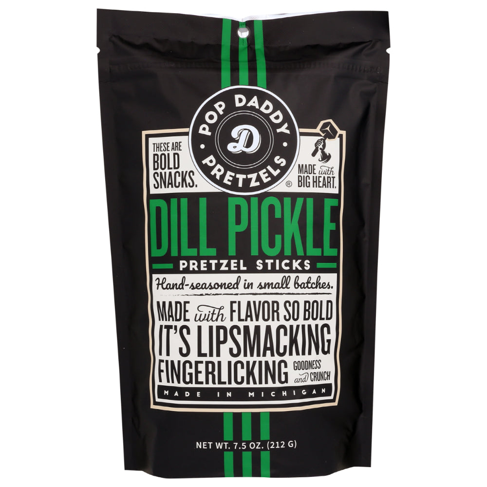 POP DADDY POPCO - Pickle Dill Pretzels 7.5OZ ( Pack of 12)