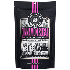 POP DADDY POPCO - Cinnamon Sugar Pretzels 7.5OZ ( Pack of 12)