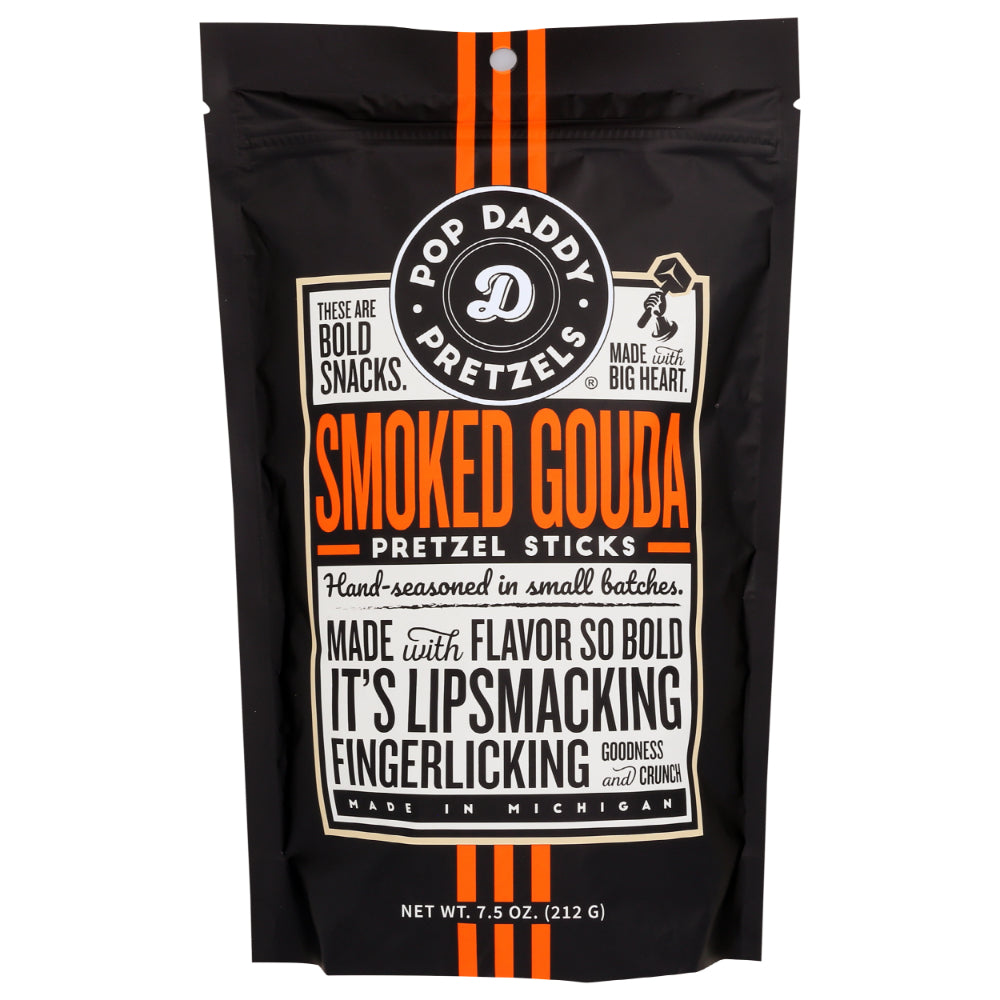 POP DADDY POPCO - Smoked Gouda Pretzels 7.5OZ ( Pack of 12)