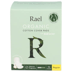 Rael - Organic Cotton Cover Pads, Regular 16 EA | Pack of 1