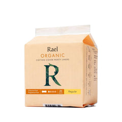 Rael - Organic Cotton Cover Panty Liners, Regular 20 EA | Pack of 1