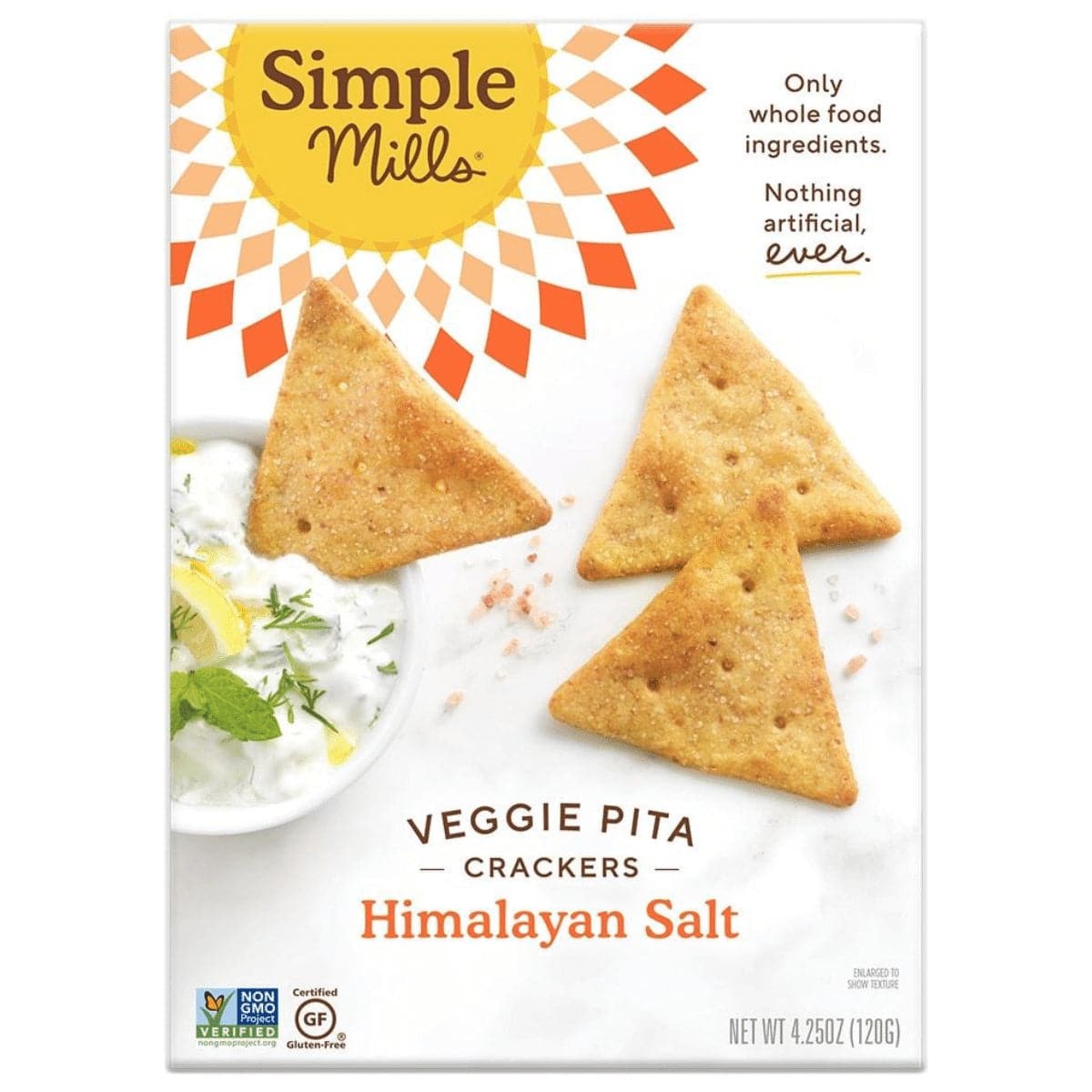 Simple Mills Cracker Pita Himalayan Salt, 4.25 oz | Pack of 6 - PlantX US