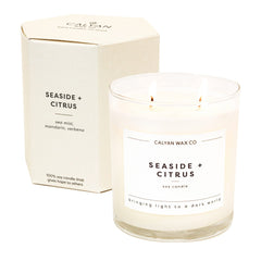 CALYAN WAX CO - Seaside Plus Citrus Scented Soy Candle 8.8OZ ( Pack of 1)