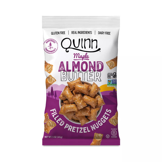 QUINN - Maple Almond Butter Filled Pretzel Nuggets 5OZ ( Pack of 8)