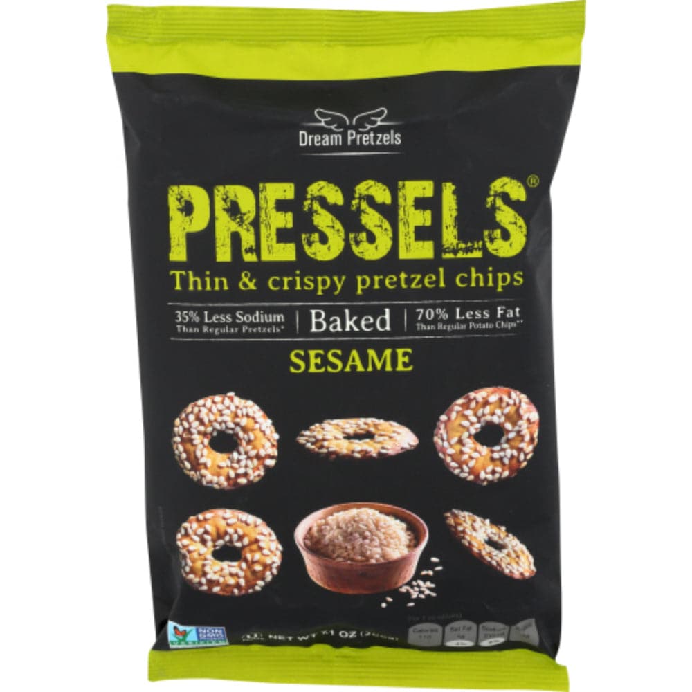 DREAM PRETZELS - PRESSELS SESAME Baked Thin & Crispy Chips