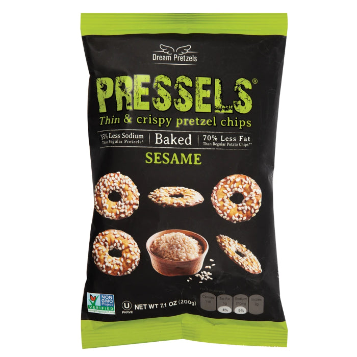 DREAM PRETZELS - Pressels Sesame (Natural) 7.1OZ ( Pack of 12)