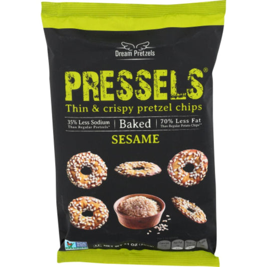 DREAM PRETZELS - PRESSELS SESAME Baked Thin & Crispy Chips