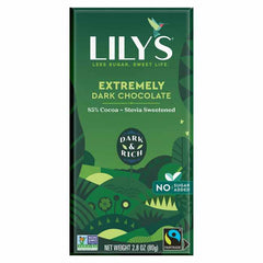 LILYS SWEETS - Extra Dark Chocolate Bar 85% 2.8OZ ( Pack of 12)