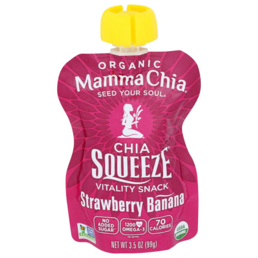 MammaChia - Strawberry Banana Organic Chia Squeeze, 3.5 oz