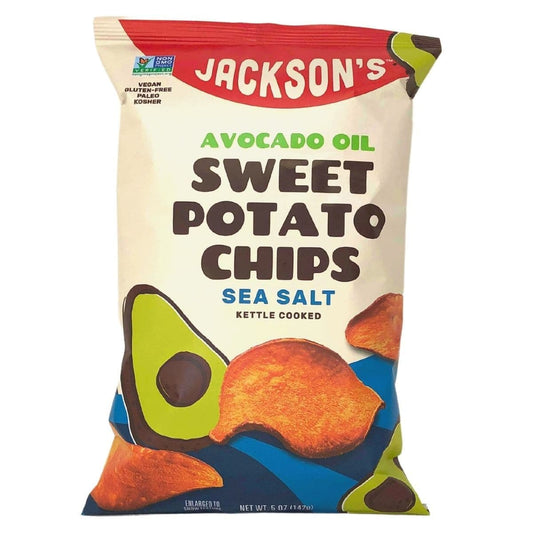 Jackson's Avocado Oil Sweet Potato Chips Sea Salt, 5 oz
 | Pack of 12 - PlantX US