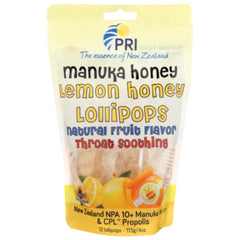 Pri - Lollipops Manuka & Lemon Honey Throat Soothing