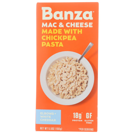 BANZA - Mac & Cheese Chickpea White Cheddar 5.5OZ ( Pack of 6)