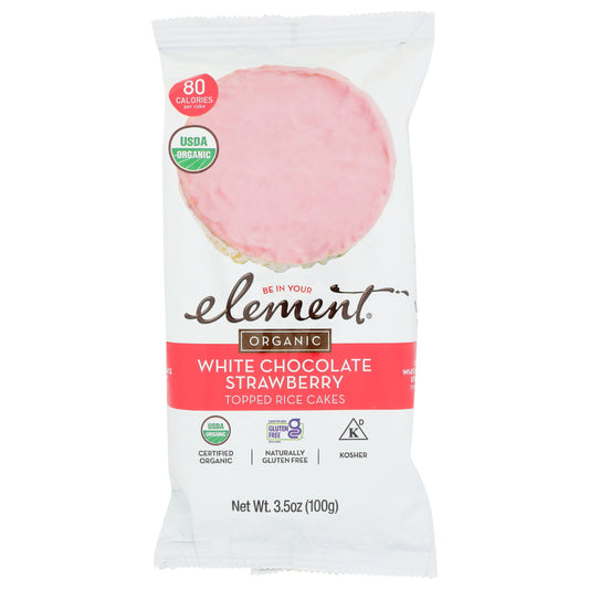 ELEMENT SNACKS - Strawberries & Cream Rice Cake Snack 3.5OZ ( Pack of 6)