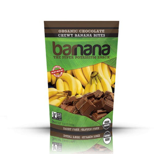 BARNANA - Organic Chocolate Chewy Banana Bites 3.5OZ ( Pack of 12)