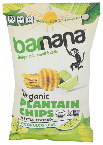 Barnana - Plantain Chips Acapulco Lime, 5oz - Pack of 6