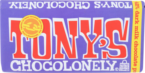 TONYS CHOCOLONE - Dark Milk Chocolate Pretzel Toffee Bar 6.35OZ ( Pack of 15)