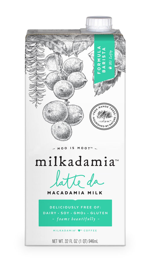 Milkadamia - Macadamia Milk Barista Latte, 32oz
 | Pack of 6 - PlantX US