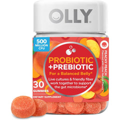 OLLY - Probiotic + Prebiotic Gummies - Peachy Peach 30EA ( Pack of 1)