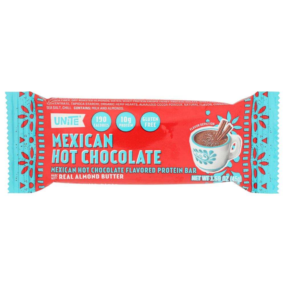 UNITE - Mexican Hot Chocolate Protein Bar 1.59OZ ( Pack of 12)