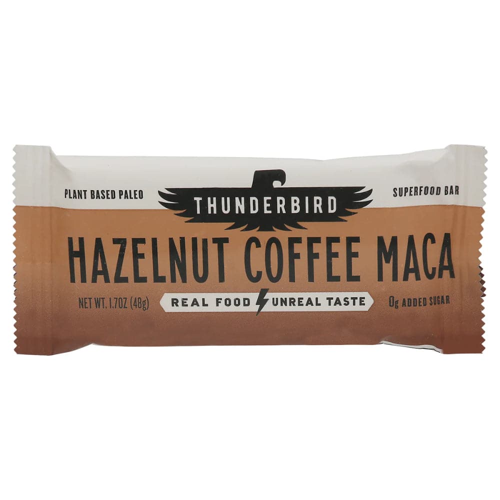 THUNDERBIRD - Hazelnut Coffee Maca Bar 1.7OZ ( Pack of 12)