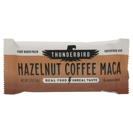 THUNDERBIRD - Hazelnut Coffee Maca Bar 1.7OZ ( Pack of 12)