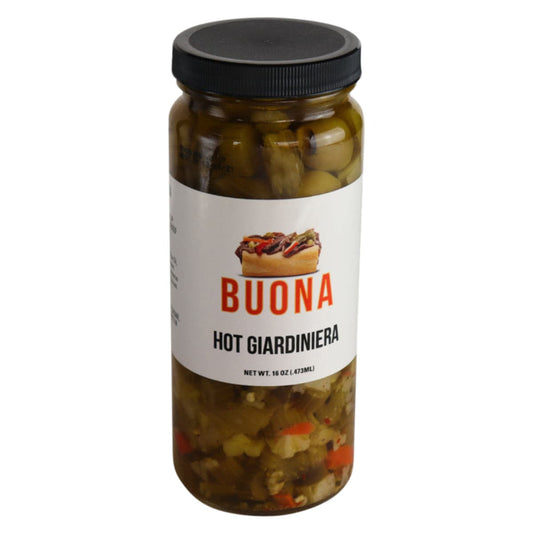 Buona Beef - Giardiniera Hot Chicago 16 OZ - Pack of 12