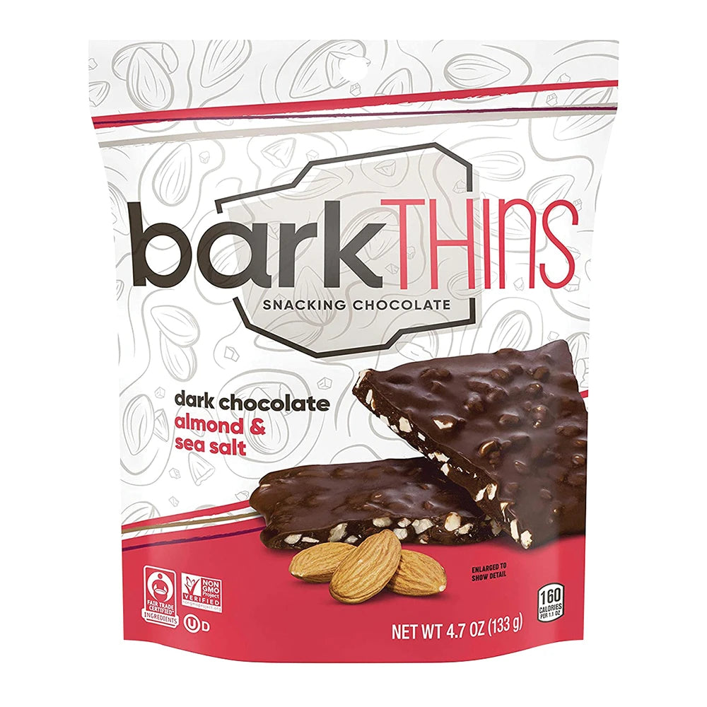 BARKTHINS - Dark Chocolate Covered Almonds 4.7OZ ( Pack of 12)