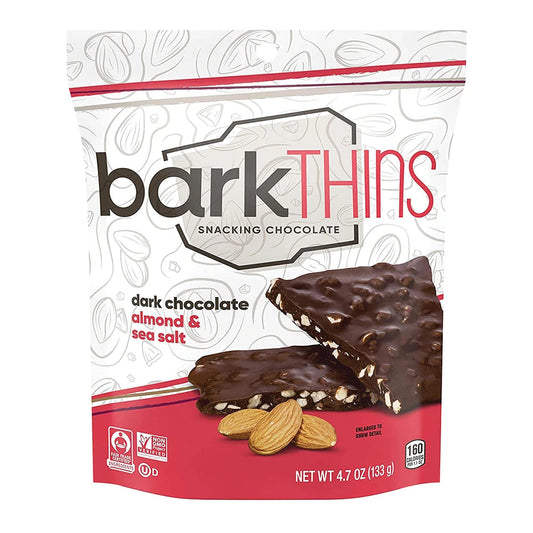 BARKTHINS - Dark Chocolate Covered Almonds 4.7OZ ( Pack of 12)
