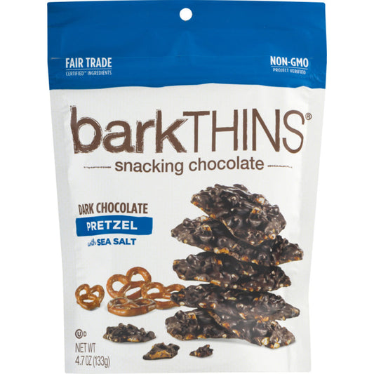 BARKTHINS - Dark Chocolate Covered Pretzels 4.7OZ ( Pack of 12)
