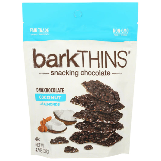 BARKTHINS - Dark Chocolate Coconut Almond Bark 4.7OZ ( Pack of 12)