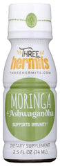 THREE HERMITS Shot Moringa Ashwagandha, 2.5 fo
 | Pack of 12 - PlantX US