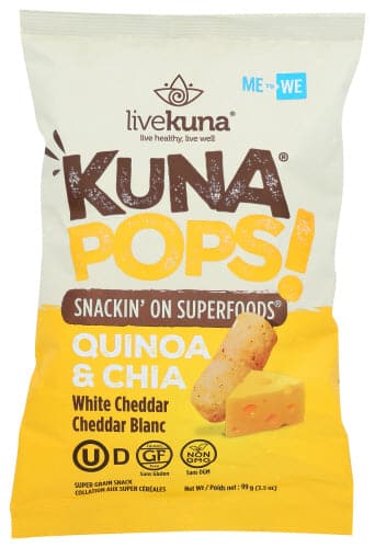 Kuna Pops: Snacks White Cheddar, 3.5 Oz

 | Pack of 10 - PlantX US