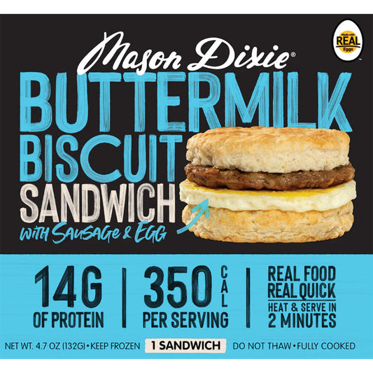 MASON DIXIE BIS - Buttermilk Biscuit Breakfast Sandwich 9.3OZ ( Pack of 10)