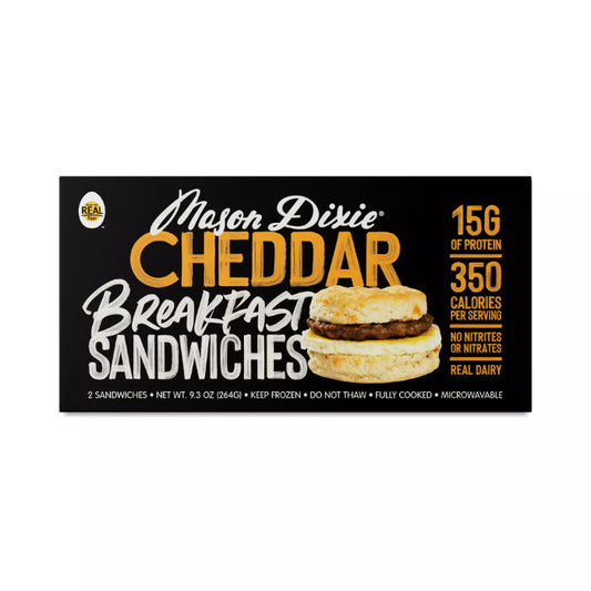 MASON DIXIE BIS - Cheddar Biscuit Breakfast Sandwich 9.3OZ ( Pack of 10)